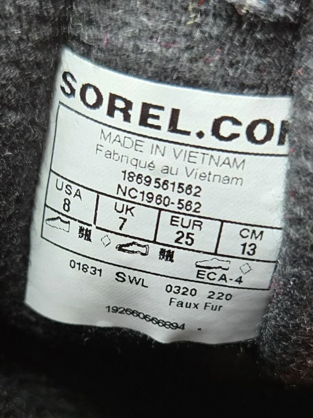 Sorel Toddler Winter Boots Waterproof Outdoor Snow Day Furry Ankle Rubber Sole 8